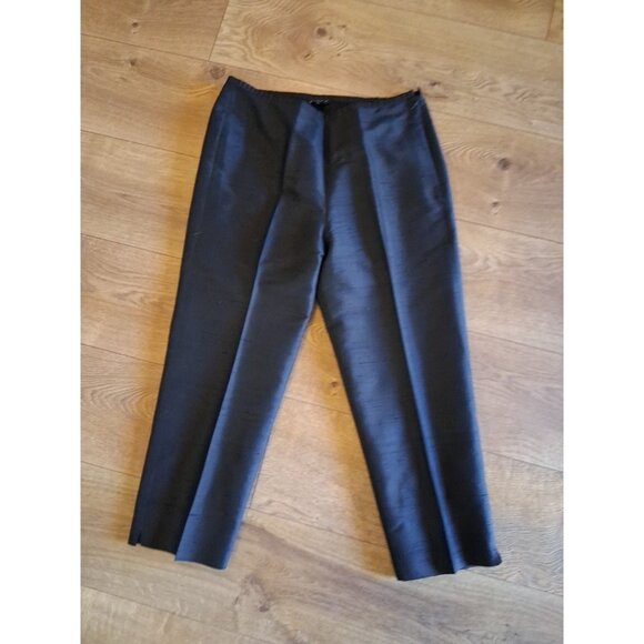 Karen Kane Women's Black Cropped Pants 100% Silk Size 4 Black - Picture 1 of 6